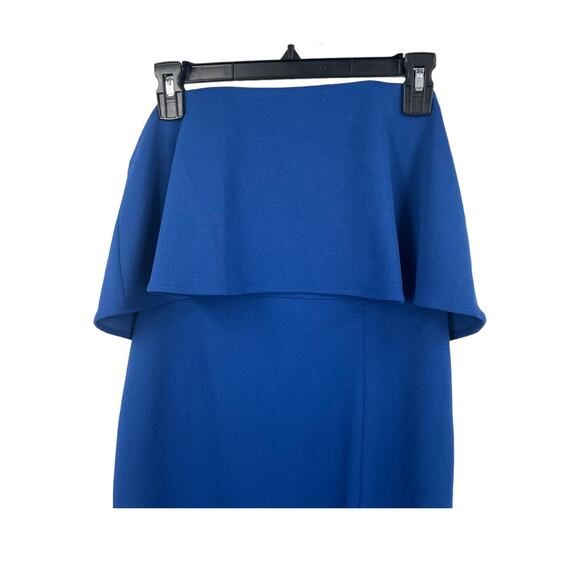 Donna Morgan dress strapless midi cocktail blue size 4 - Picture 2 of 4